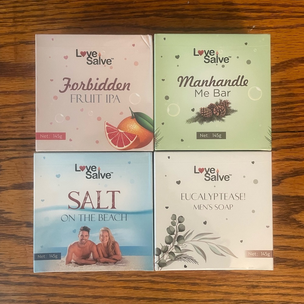 NWT Collection of 4 Love Salve Cold Pressed Soaps